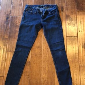 Express Dark Wash Low Rise Jean Leggings Size 4